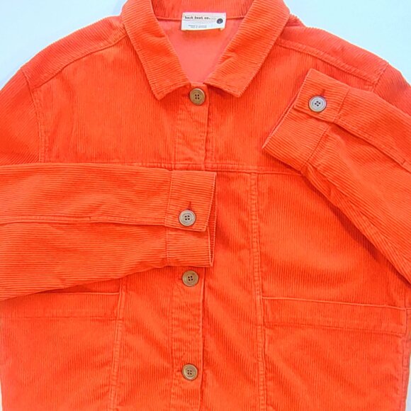back beat co. Organic Cotton Corduroy Jacket Utility Casual Pockets Size Large - Picture 7 of 11